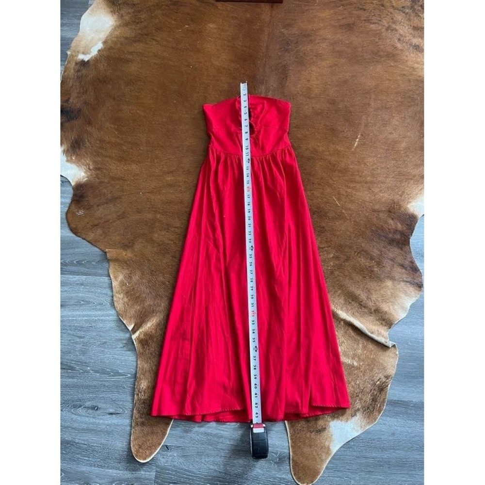 Reformation "Mica" Halter Maxi Dress in Crimson - Size 2 - Picture 7 of 8